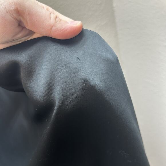 Old Navy Satin Maxi Skirt SZ 2X Black Pull On Side Slit Whimsigoth Y2K Fairy - Picture 9 of 10